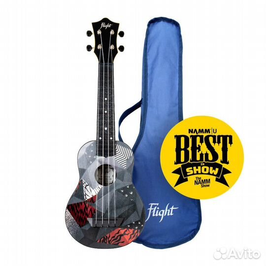 Flight TUS-21P - укулеле Travel, сопрано, черная