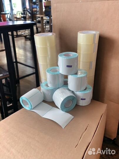 Термо этикетки 75/120 300шт рулон, этикетки озон