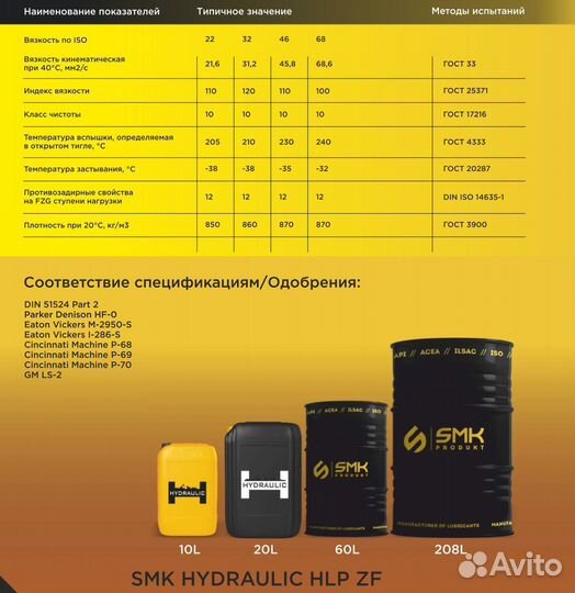 Гидравлические/Индустриальные масла арт.36