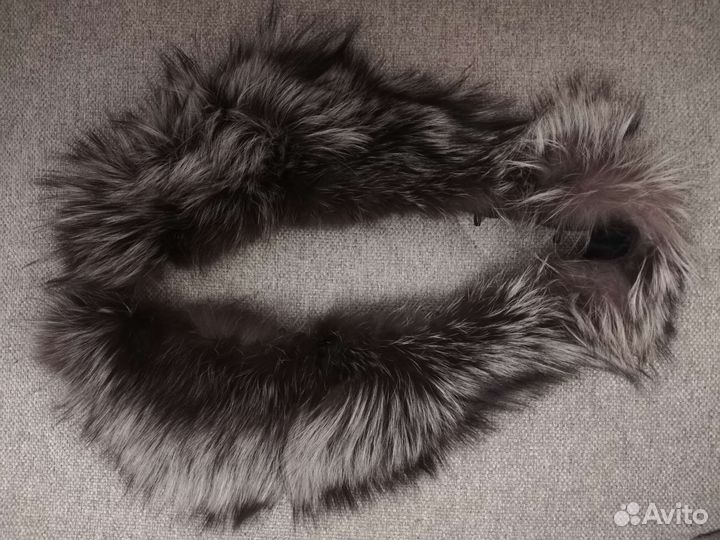 Опушка натуральный мех енот на капюшон