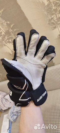 Краги хоккейные размер 14 bauer