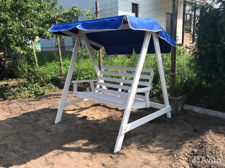 Садовые Качели из дерева 2 х местные