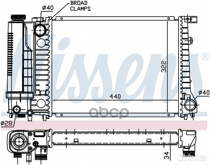 Радиатор основной nissens 60735A 60735A Nissens