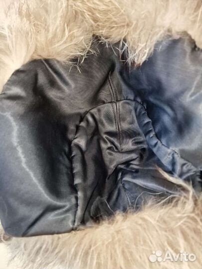 Шапка ушанка - чернобурка, черная