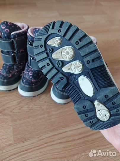 Сапоги зимние для девочек двойняшек 22, 23
