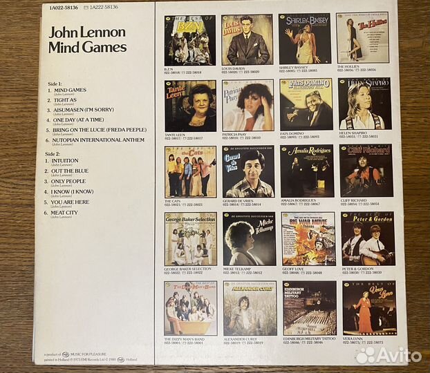 Пластинка John Lennon Mind Games
