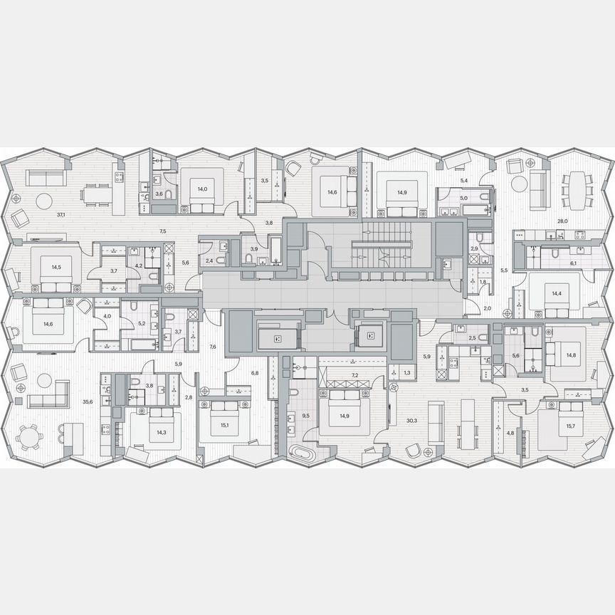2-к. квартира, 85,1 м², 24/26 эт.