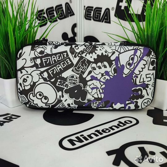 Чехол Nintendo Switch Oled Splatoon Ч/Б