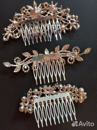 Свадебный гребень, свадебное украшение в прическу
