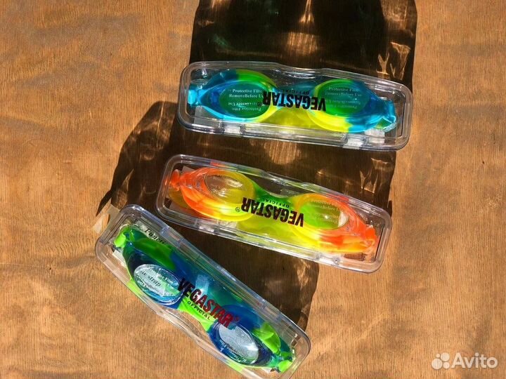 Детские очки для плавания YO889 зелено-синие