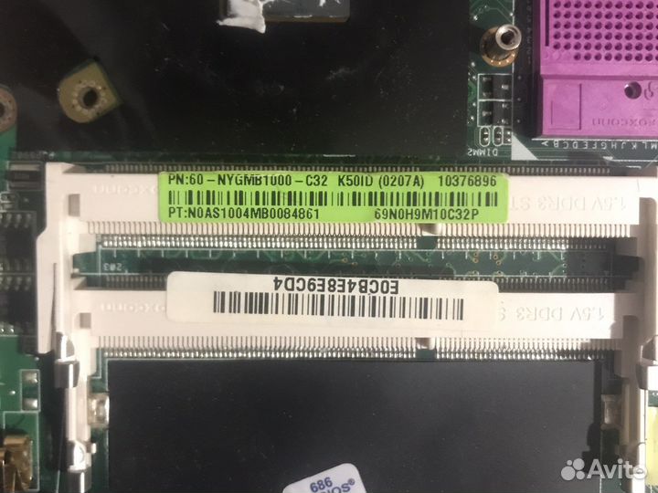 Материнская плата для Asus k50l(донор)