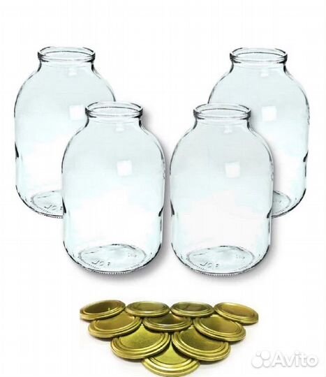 Стеклянная банка 3л винтовая