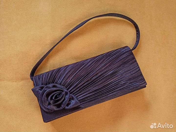 Вечерний клатч черный женский сумочка мини сумка