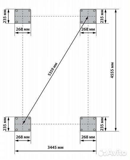 Подъемник 4-х стоечный Launch TLT-440W (F)