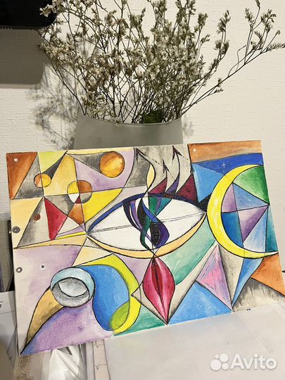 Картина абстракция акрил