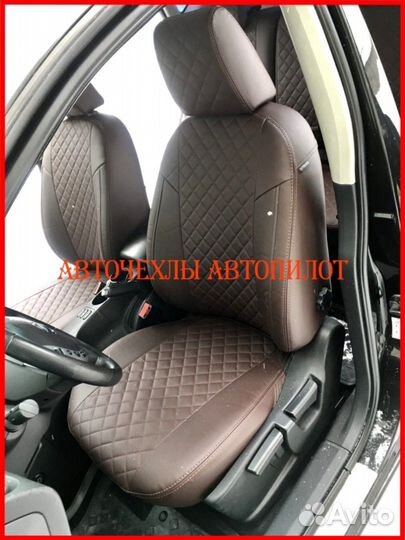 Чехлы Автопилот Nissan Qashqai 1 из экокожи Ромб