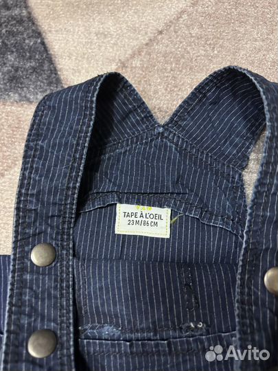 Костюм (полукомбинезон+рубашка) 80 размер