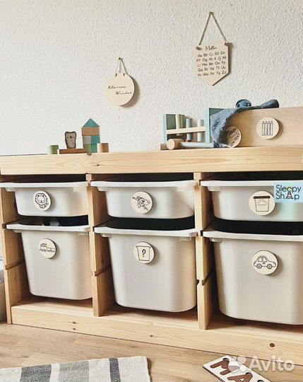 Труфаст наклейки для стеллажа/ контейнеров икеа