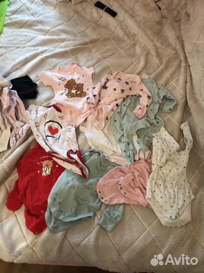 Детские вещи пакетом на девочку 0-3 мес