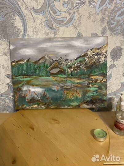 Горы маслом