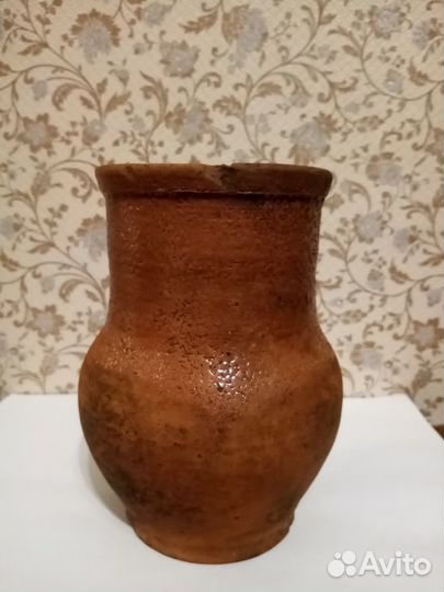 Крынка старинная. Глиняная. 19 век