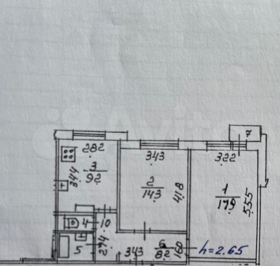 2-к. квартира, 54 м², 16/17 эт.