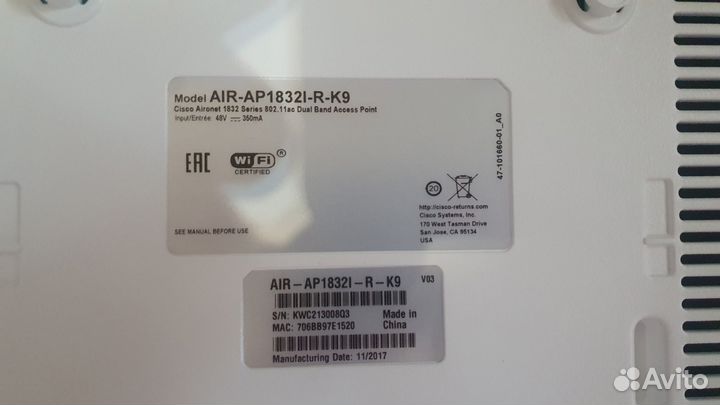 Точка доступа Cisco AIR-AP18321-R-K9