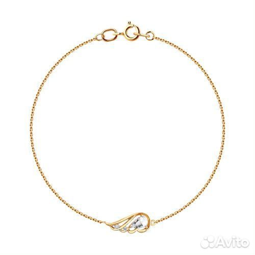 Браслет sokolov из золота, 750615, р.17
