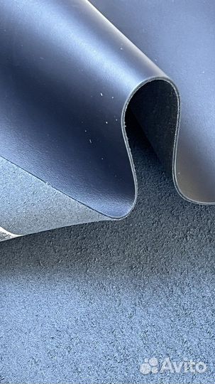 Обрезки натуральной кожи, синий