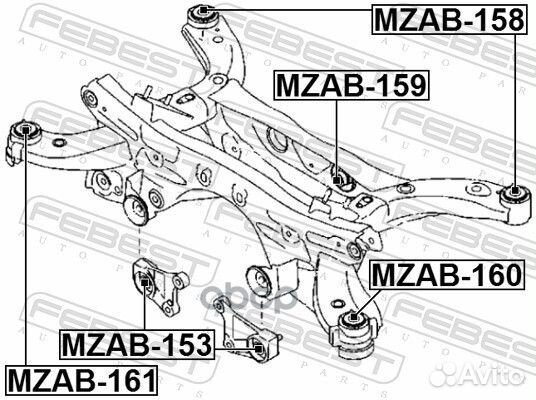 Сайлентблок опоры дифференциала mazda CX-5 11-17