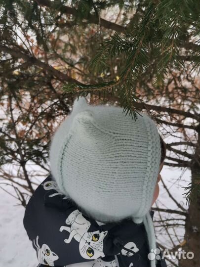 Шапка чепчик с ушками
