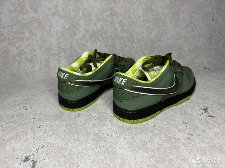 Кроссовки nike sb dunk low зеленые