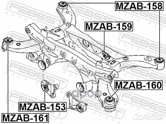 Сайлентблок опоры дифференциала mazda CX-5 KE 2