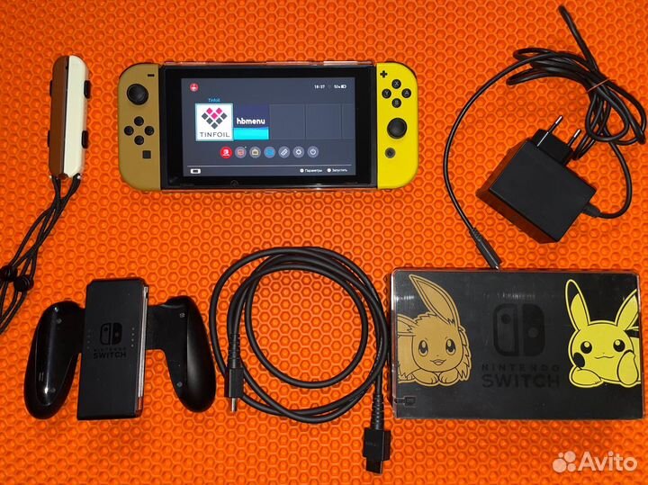 Nintendo Switch Rev2 Прошитая 128gb Mario