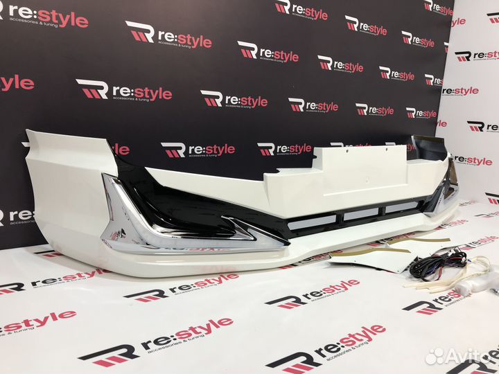 Губа передняя Toyota Land Cruiser Prado 120 Белая