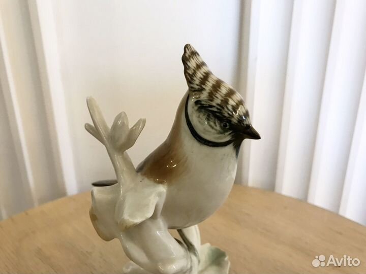 Фарфоровая статуэтка Хохлатая Синица Карл Энс
