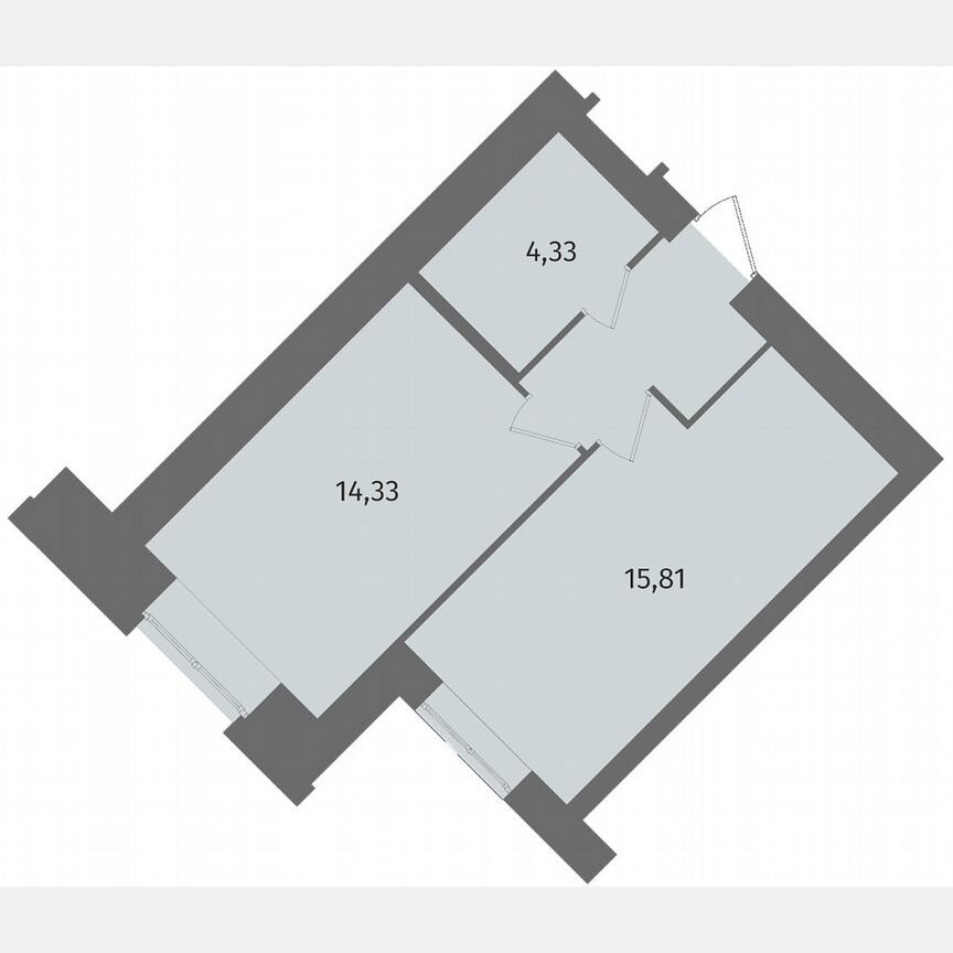 1-к. квартира, 38,4 м², 2/13 эт.