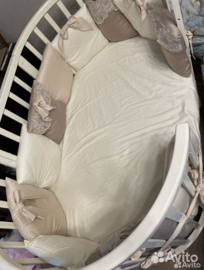 Набор подушек бортиков в детскую кроватку