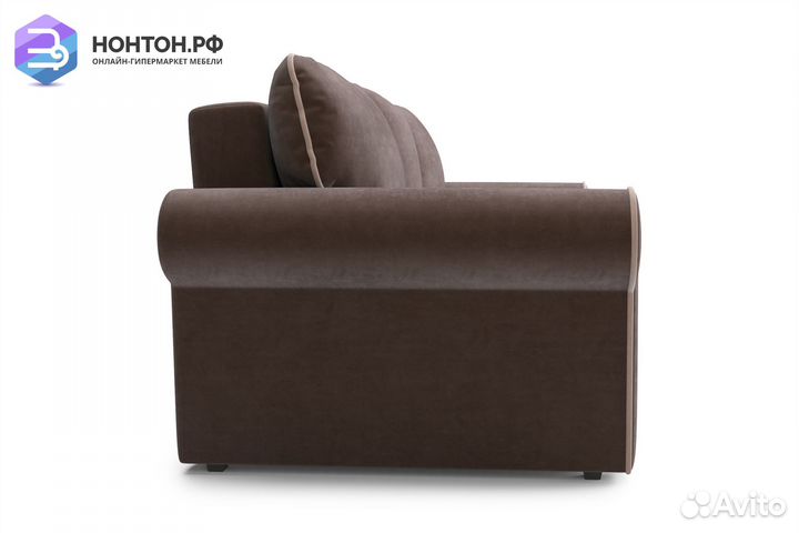 Диван еврокнижка Прованс 3-х местный коричневый