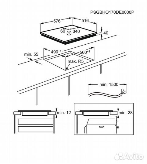 Варочная панель Electrolux EHF 96547 SW новая