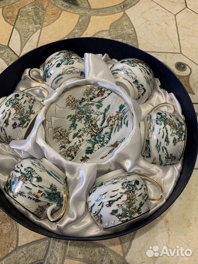 Чайный фарфоровый сервиз новый