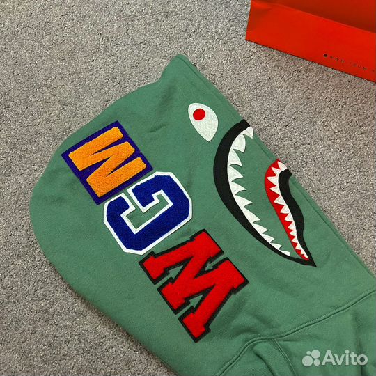 Bape Full Zip Hoodie Green