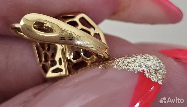 Серьги с танзанитами 750 пробы