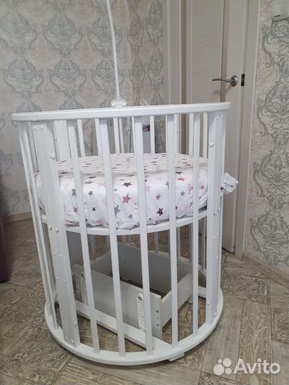 Кроватка круглая трансформер