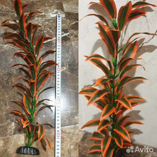 Декорации для аквариума (грот, водоросли, горшок)