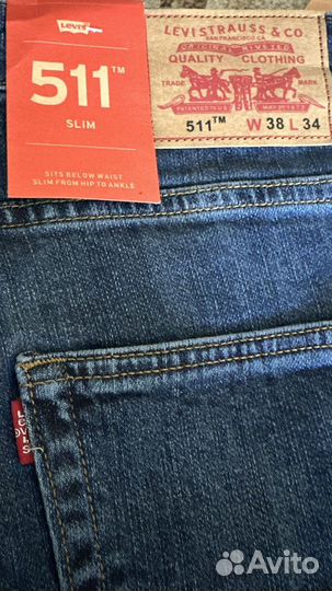 Джинсы мужские levis 511 W 38 L 34 оригинал