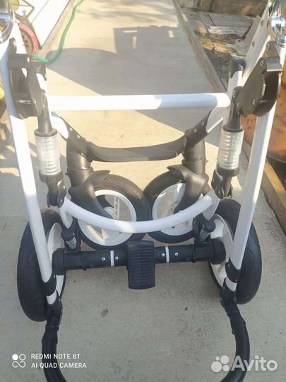 Коляска 2 в 1 эко кожа+текстиль