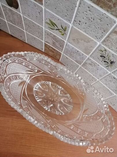 Ваза для фруктов хрусталь