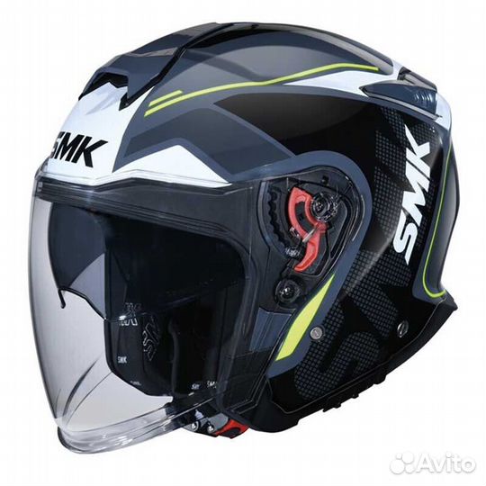 SMK GTJ Tourer open face helmet Grey / White / Yel