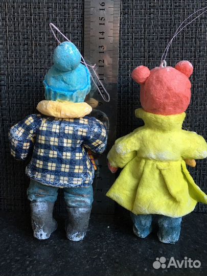 Елочные игрушки из ваты. Handmade